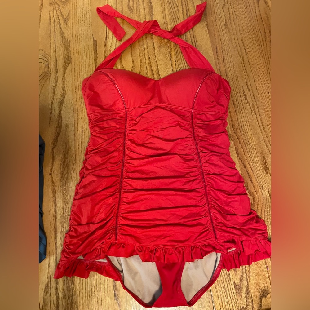 JANTZEN RETRO SWIMSUIT SIZE:16, COLOR:RED, Nice suit!